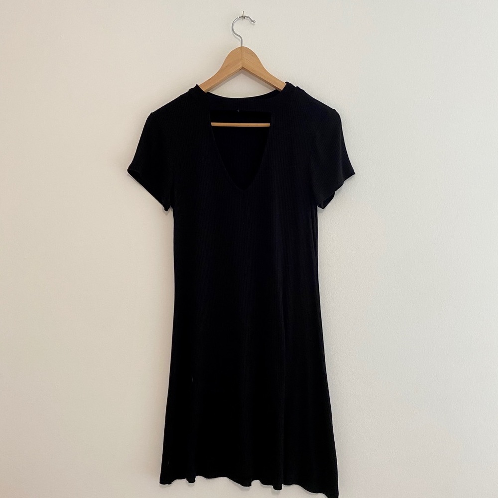 LA Hearts Choker Cap Sleeve Shift Dress
